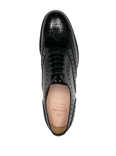 Shop Church's Burwood Wg Decorative-stitching Brogues In Black