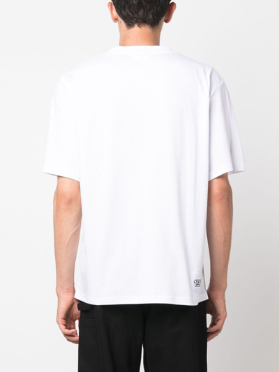 Shop Gcds Logo-print Cotton T-shirt In White