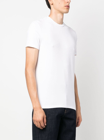Emporio Armani Round Neck Short-sleeved T-shirt In White