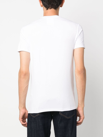 Shop Emporio Armani Short-sleeved Jersey T-shirt In White