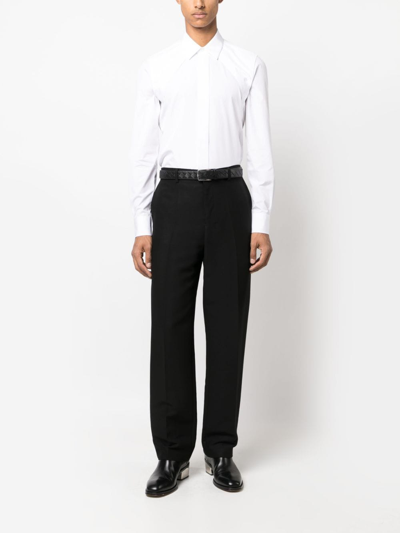 Alexander Mcqueen Long-sleeved Button Fastened Shirt In White