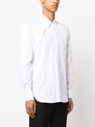 Alexander Mcqueen Long-sleeved Button Fastened Shirt In White