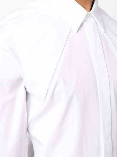 Alexander Mcqueen Long-sleeved Button Fastened Shirt In White