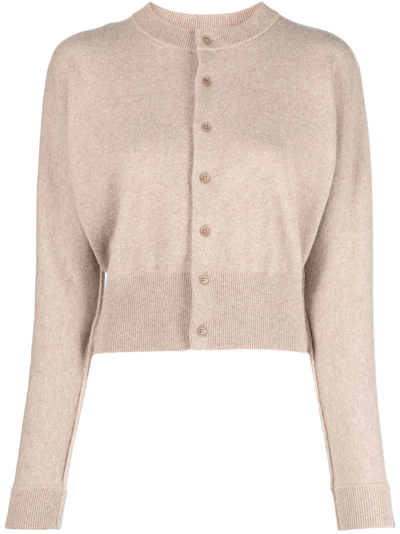 Shop Extreme Cashmere N°257 Blouson Cashmere-blend Cardigan In Neutrals