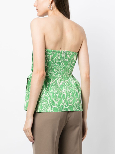 Shop Nackiyé Naked Skin Floral-print Blouse In Green