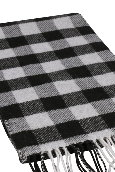 Shop Woolrich Buffalo Checked Wool Scarf In Multicolor