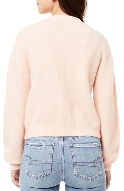 Shop Love By Design Emerson Puff Sleeve Cardigan In Soft Pink