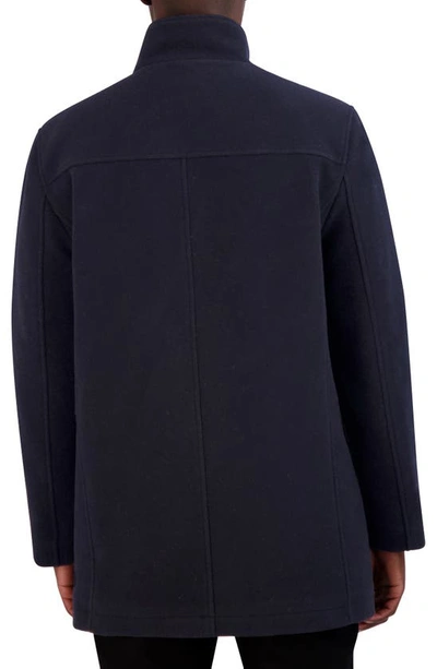Cole Haan Men's Heavy Plush Car Coat In Navy