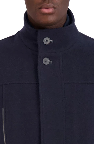 Cole Haan Men's Heavy Plush Car Coat In Navy