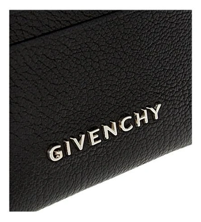 Shop Givenchy Grained Leather Card Holder In Black