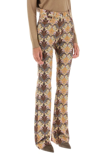Shop Etro Bootcut Jeans With Paisley Pattern