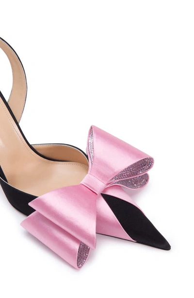 Shop Mach & Mach Le Cadeau Bow Pointed Toe Slingback Pump In Pink