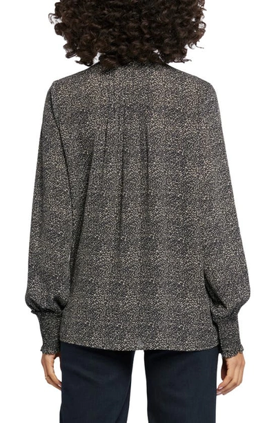 Nydj Pleated Peasant Blouse In Meadowlark