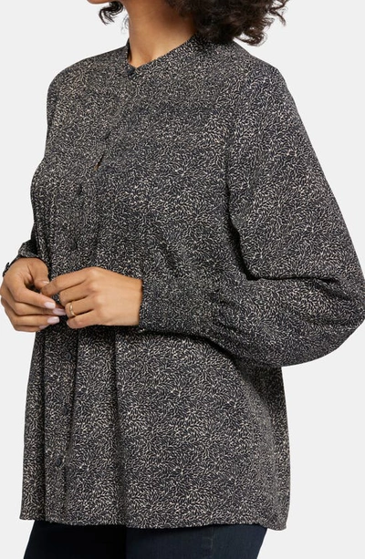 Nydj Pleated Peasant Blouse In Meadowlark
