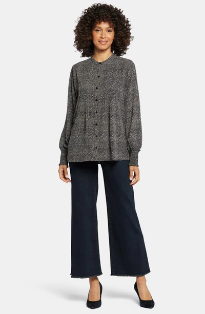 Nydj Pleated Peasant Blouse In Meadowlark