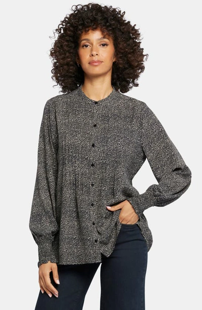 Nydj Pleated Peasant Blouse In Meadowlark