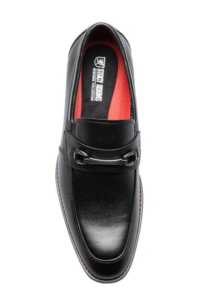 Stacy Adams Kaylor Mens Leather Textured Loafers In Black
