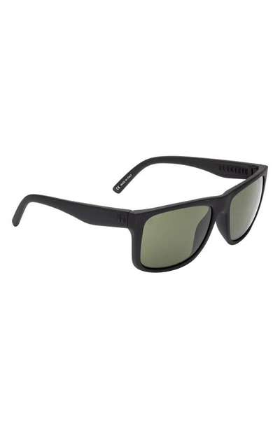 Shop Electric Swingarm Xl 59mm Flat Top Sunglasses In Matte Black/ Grey