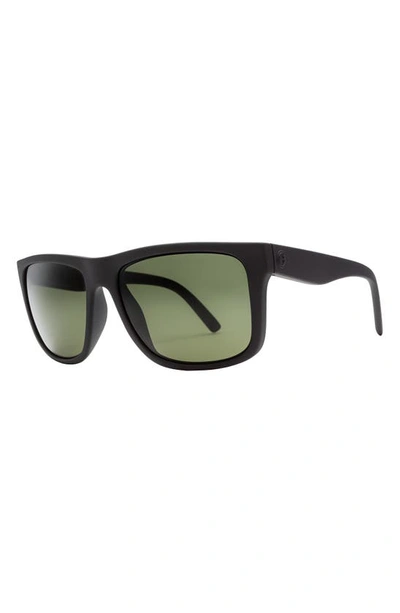 Shop Electric Swingarm Xl 59mm Flat Top Sunglasses In Matte Black/ Grey