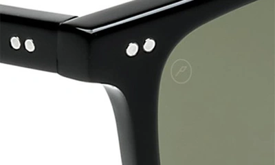 Shop Electric Birch 53mm Polarized Square Sunglasses In Gloss Black/ Grey