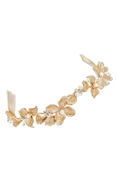 Shop Brides And Hairpins Noemie Halo Crown Comb In Gold