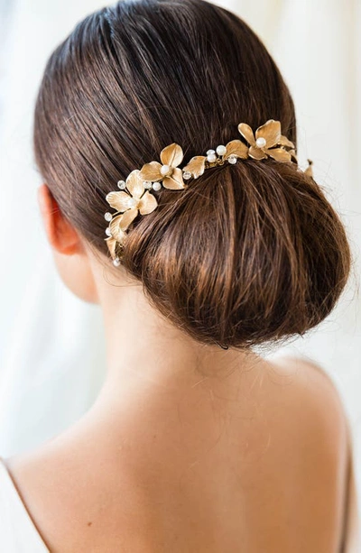 Shop Brides And Hairpins Noemie Halo Crown Comb In Gold