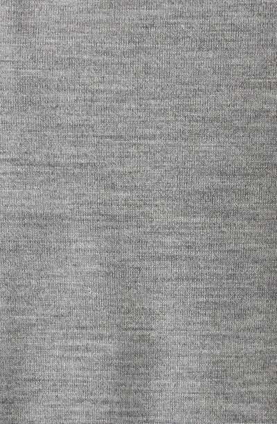 Shop Thom Browne 4-bar Short Sleeve Stretch Merino Wool Turtleneck Sweater In Light Grey