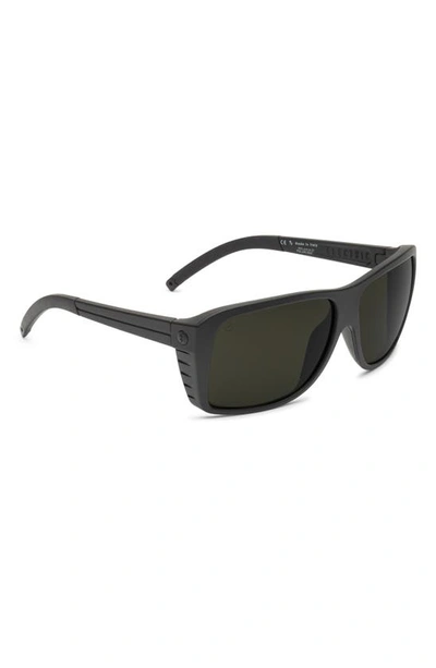 Shop Electric Bristol 52mm Polarized Square Sunglasses In Matte Black/ Grey Polar