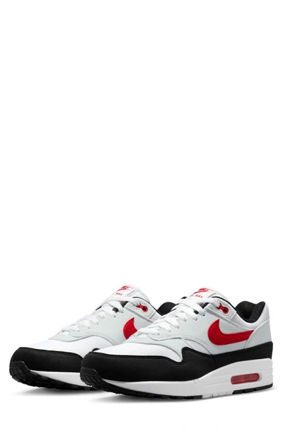 Shop Nike Air Max 1 Sneaker In White/ Red/ Platinum/ Black