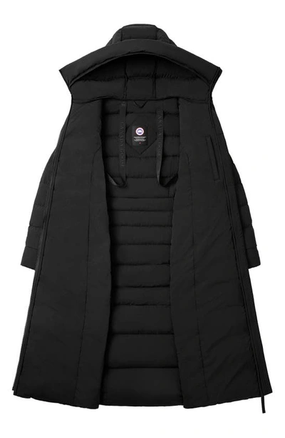 Shop Canada Goose Clair Long 750 Fill Power Down Puffer Coat In Black - Noir