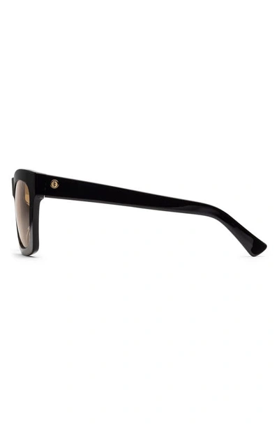 Shop Electric 'crasher' 53mm Retro Sunglasses In Gloss Black/ Amber