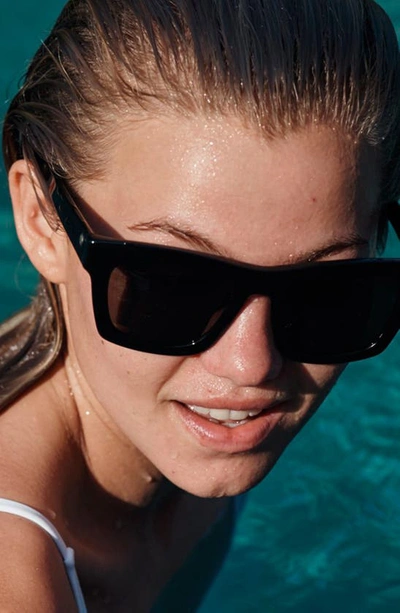 Electric 'crasher' 53mm Retro Sunglasses In Gloss Black/ Amber