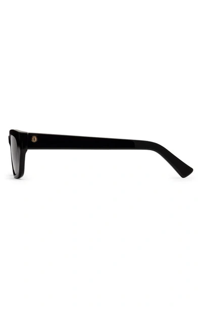 Shop Electric Catania 52mm Polarized Rectangular Sunglasses In Gloss Black/ Grey Polar