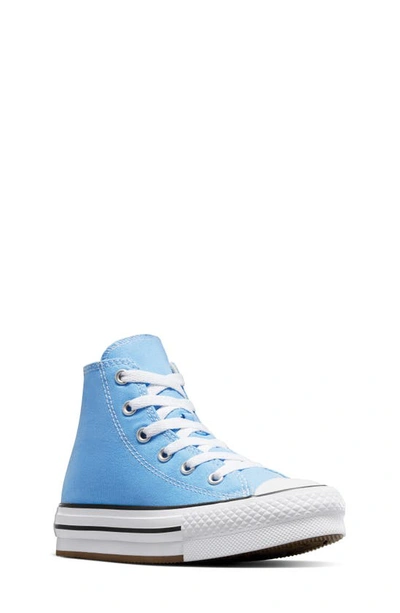 Converse Kids' Chuck Taylor® All Star® Eva Lift High Top Sneaker In Light  Blue/ White/ Black | ModeSens