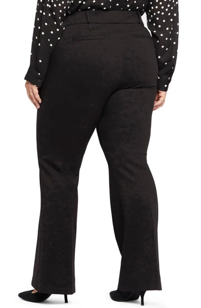 Nydj Sculpt-her™ Pull-on Flare Ponte Pants In Black