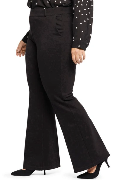 Nydj Sculpt-her™ Pull-on Flare Ponte Pants In Black