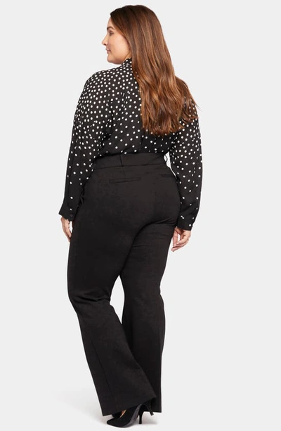 Nydj Sculpt-her™ Pull-on Flare Ponte Pants In Black