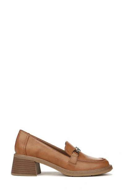 Shop Dr. Scholl's Rate Up Block Heel Bit Loafer In Brown