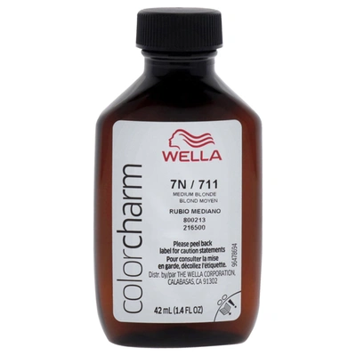 Shop Wella Color Charm Liquid Haircolor - 711 7n Medium Blonde By  For Unisex - 1.4 oz Hair Color In Grey