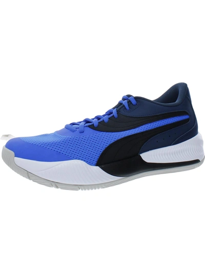 Shop Puma Triple Mens Fitness Performance Basketball Shoes In Blue