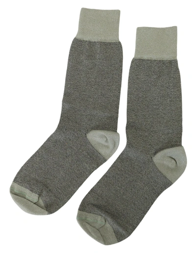 Shop Dolce & Gabbana Grey Viscose Stretch Mid Calf Women Women's Socks In Gray