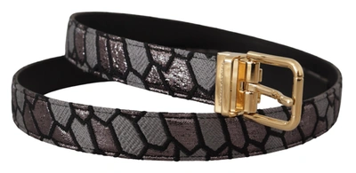 Shop Dolce & Gabbana Multi Patchwork Leather  Jaquard Men's Belt