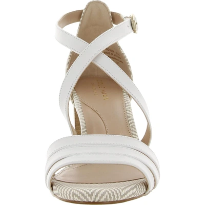 Shop Cole Haan Alicia City Womens Leather Peep Toe Heels In White