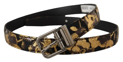 Shop Dolce & Gabbana Multicolor Leather Belt With Black Men's Buckle