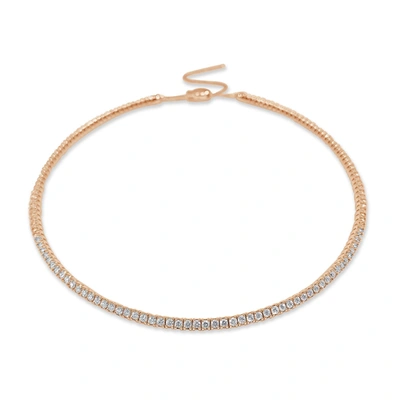 Shop Sabrina Designs 14k Gold & Diamond Flexible Choker Necklace In White
