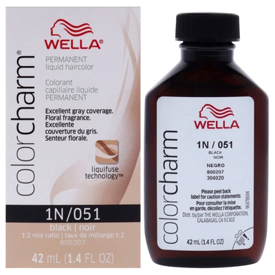 Shop Wella Color Charm Permanent Liquid Haircolor - 1n 051 Black By  For Unisex - 1.4 oz Hair Color