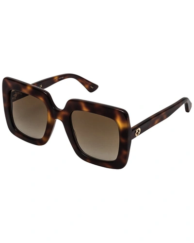 Shop Gucci Women's Gg0328s-002 53mm Sunglasses In Multi