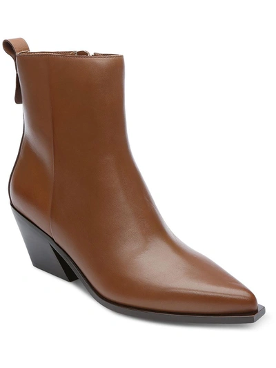 Shop Sanctuary Yolo Womens Stacked Heel Zipper Ankle Boots In Brown