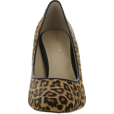Shop Cole Haan Marit Womens Calf Hair Leopard Print Wedge Heels In Brown