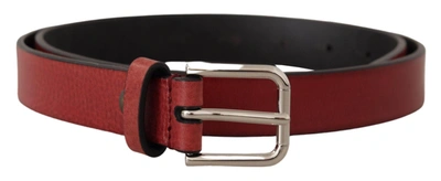 Shop Dolce & Gabbana Vitello Leather  Metal Men's Belt In Multi